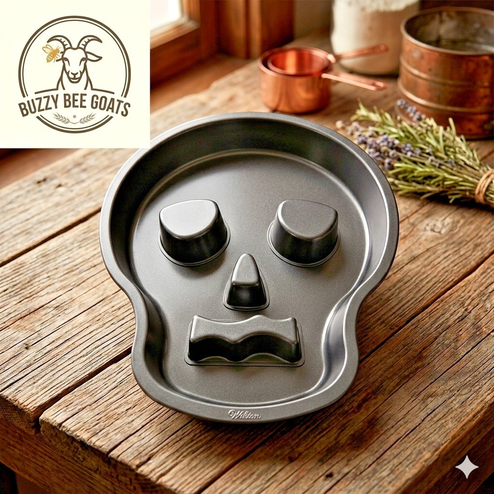 Wilton Non-stick metal skull-shaped cakepan  NEW